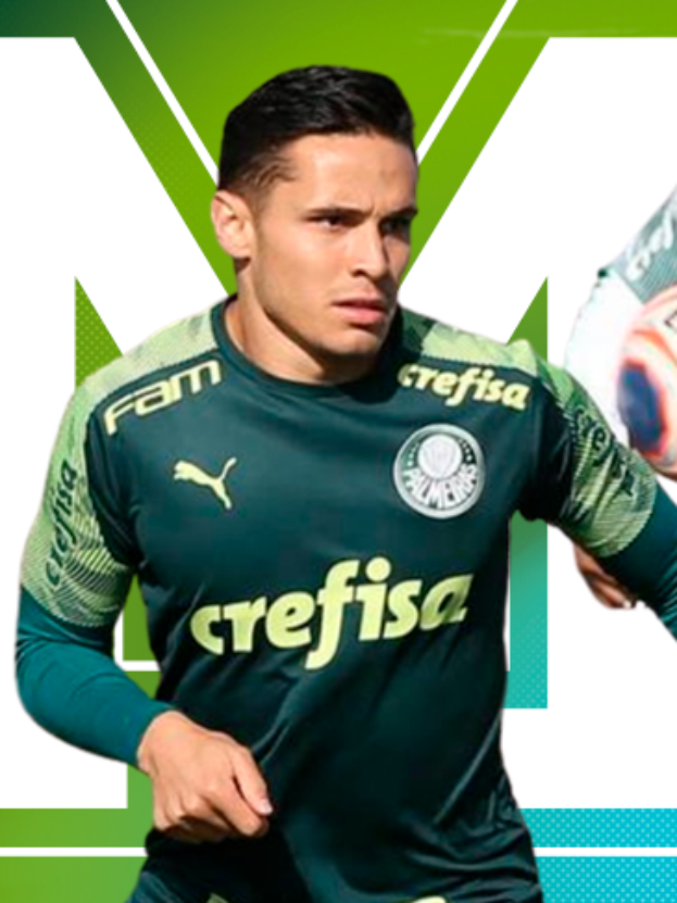 Ein Mann in einem grün-weißen Trikot mit der Nummer 19 hält entschlossen einen Fußball während eines Spiels, mit dem Text "Match Attax Champions League 2019/20" unten.